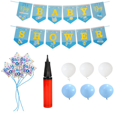 Children’s Men’s and Women’s Birthday Party Supplies Background Fabric Balloons (Blue)