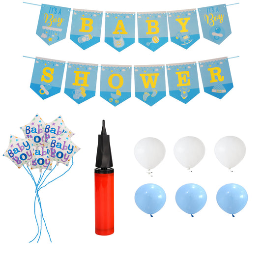 Children’s Men’s and Women’s Birthday Party Supplies Background Fabric Balloons (Blue)